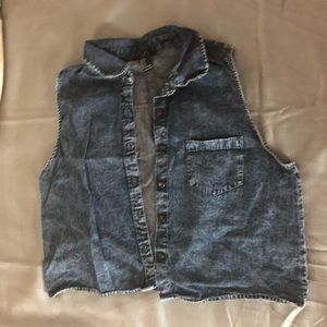 Denim crop top